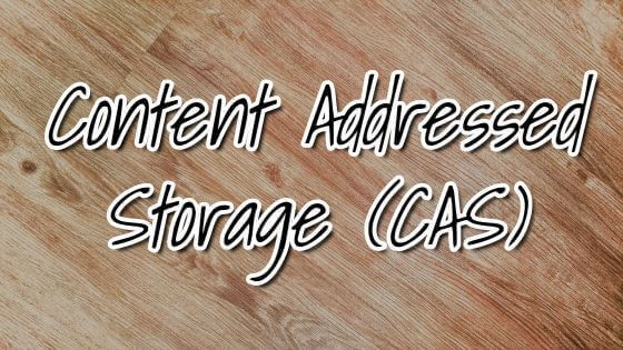 Content Addressed Storage (CAS)