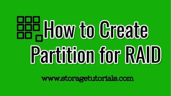 How to Create Partition for RAID in Linux-Unix