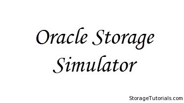 oracle storage simulator