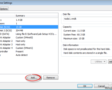 Hard disk add vmware