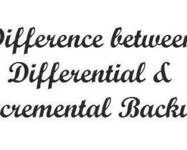 Differential Incremental Backup difference