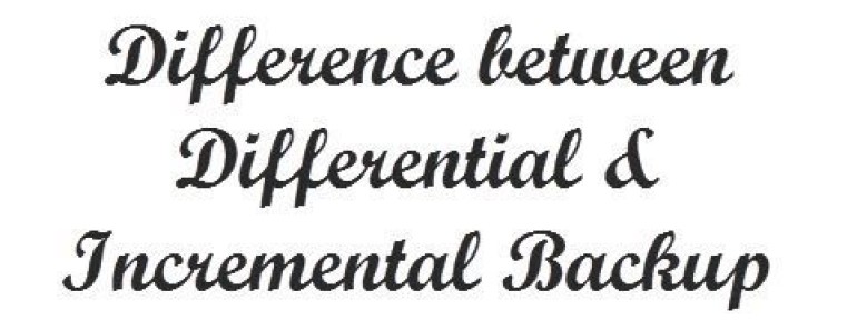 Differential Incremental Backup difference