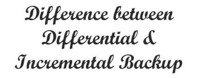 Differential Incremental Backup difference