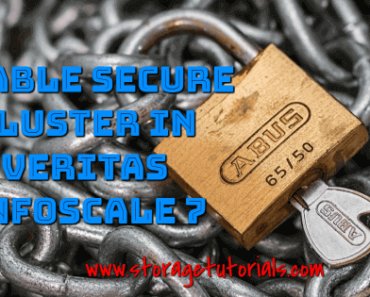Enable Secure Cluster Feature in Veritas InfoScale Enterprise 7 (VCS)