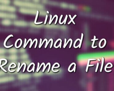 Linux Command to Rename a File