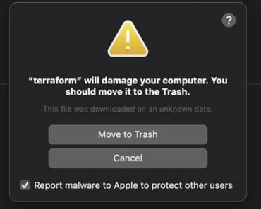 [Solved] Terraform will damage your computer on Mac