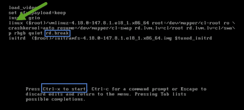 How to Break/Reset Root Password in RHEL 8/CentOS 8