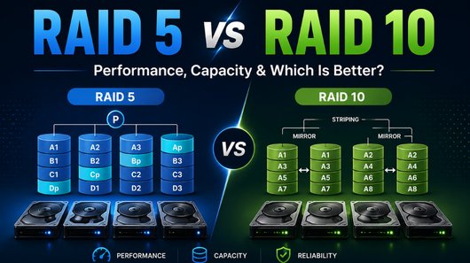 RAID 5 vs RAID 10: Performance, Capacity, Reliability & Which Is Better?